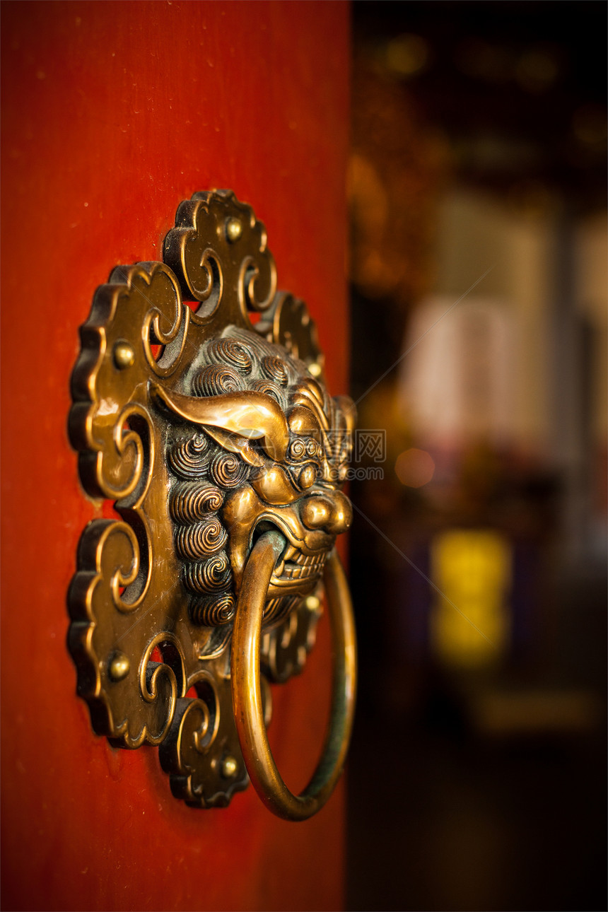 佛教寺庙的天奴艺术神话出口艺术性门把手佛教徒文化入口青铜建筑学图片