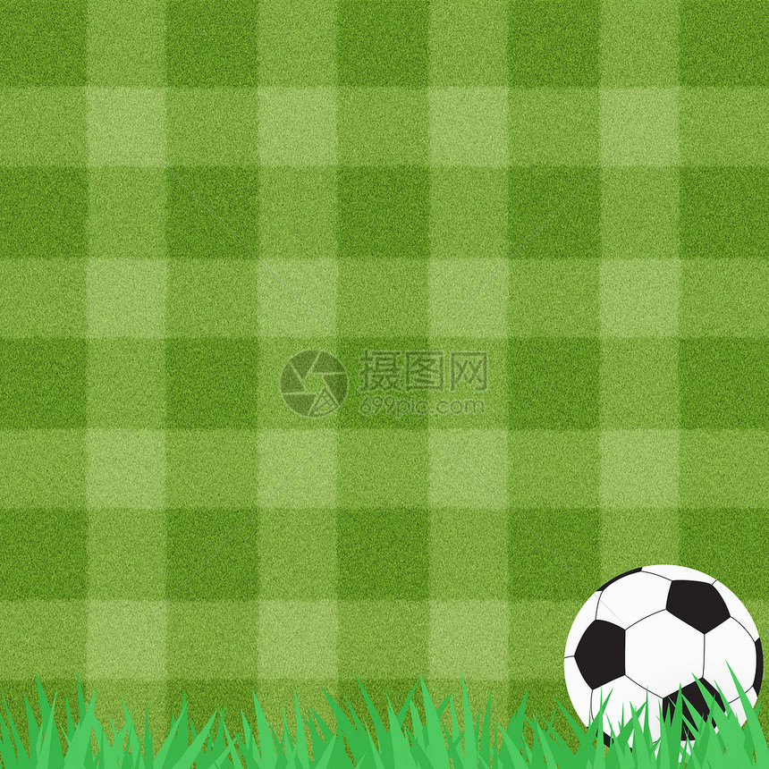 草底足球足球场背景运动六边形皮革绿色白色场地圆形雕塑玩具橡皮泥图片