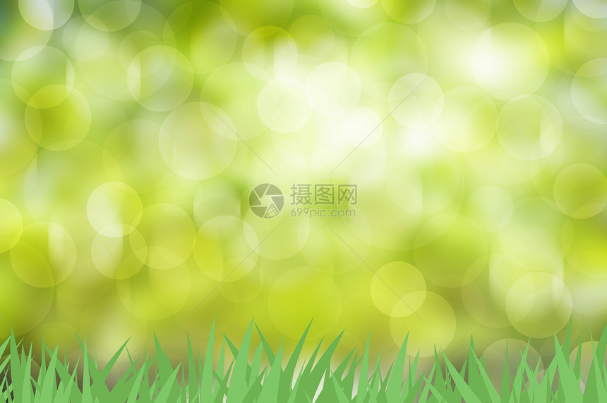 带颜色抽象背景的绿草季节桌面环境植物群植物场地蓝色天空草地叶子图片