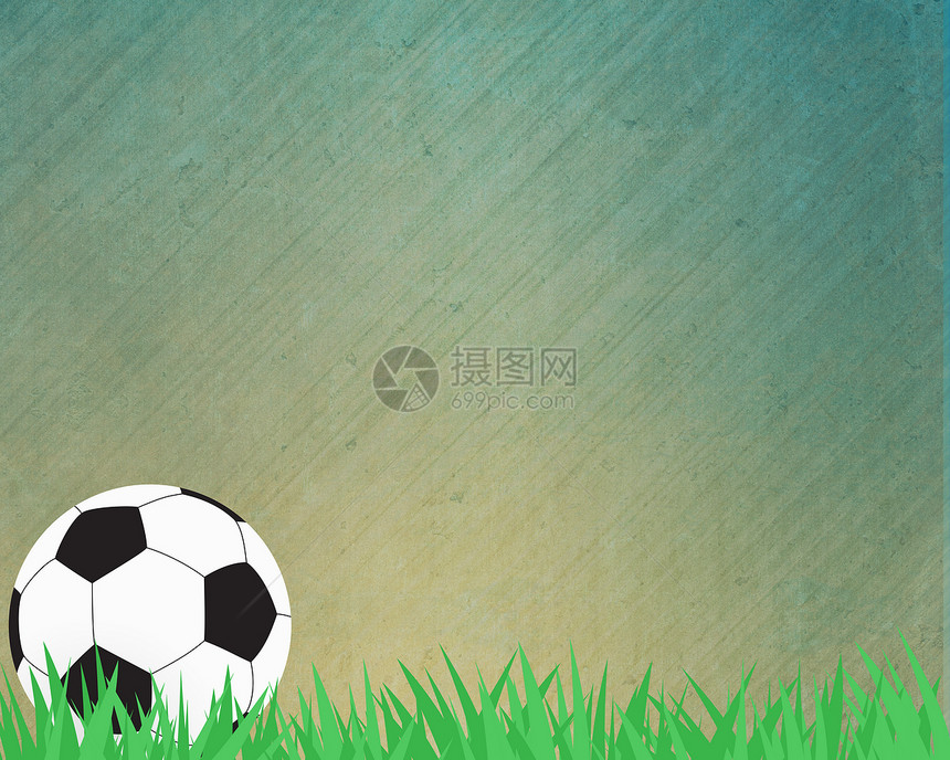 草地和纸面背景足球足球照片皮革爱好绿色游戏六边形运动玩具白色团队图片