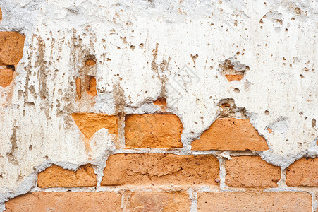 砖壁背景和纹理水平砖墙风化水泥黄色石墙建筑砖块黏土墙纸背景图片