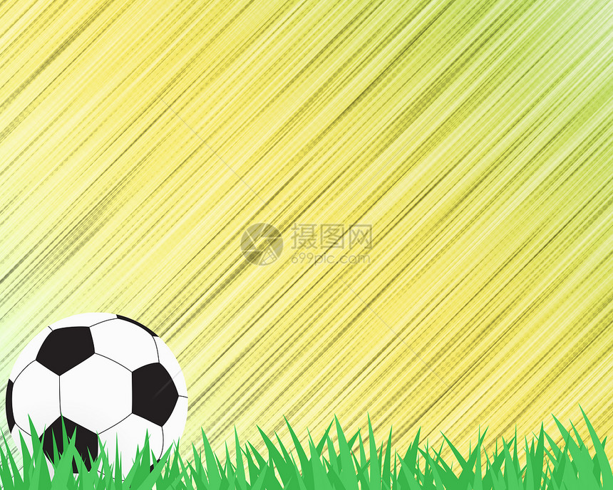 以草草和抽象背景为背景的足球足球白色玩具游戏爱好团队皮革圆形绿色照片世界图片