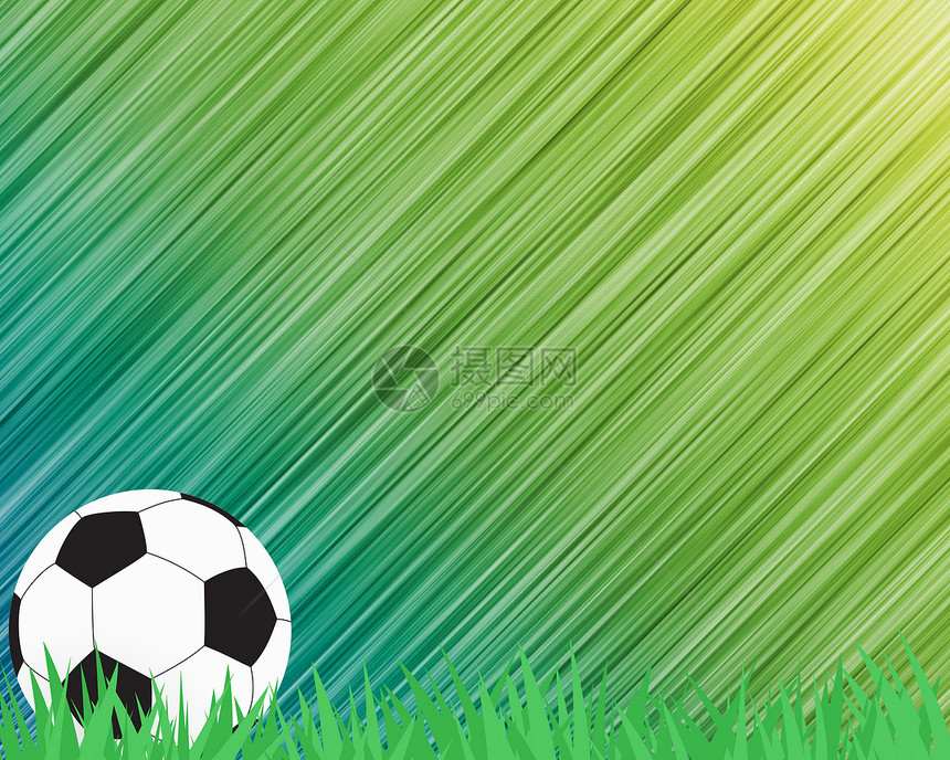 以草草和抽象背景为背景的足球足球六边形绿色照片世界游戏雕塑皮革场地圆形竞赛图片