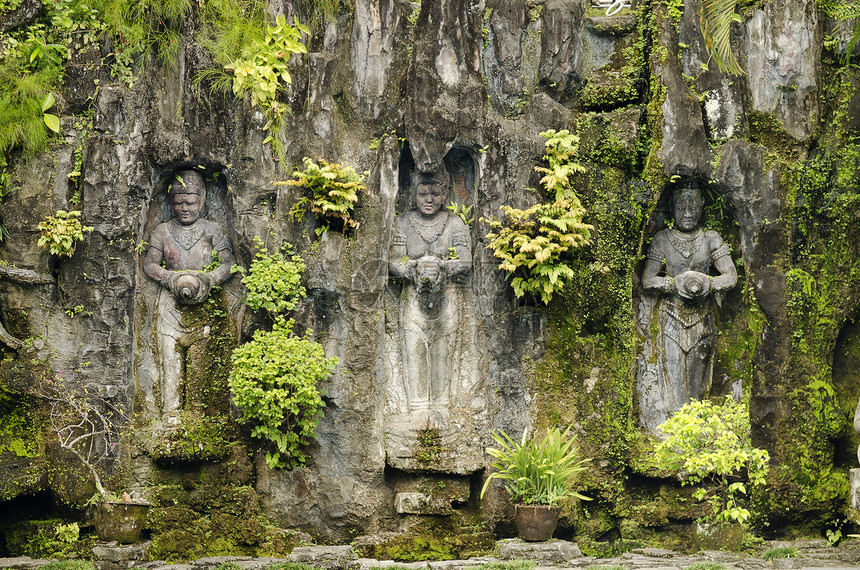 巴利因多尼西亚花园中的雕像数字异国花园传统情调图片