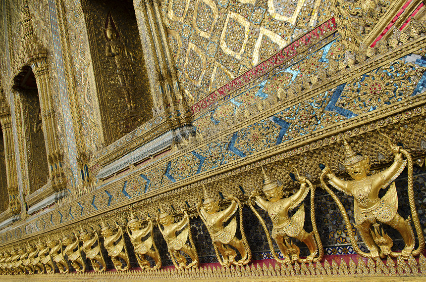 皇宫殿的圣殿细节情调佛教徒数字寺庙传统雕像宗教异国神社艺术图片