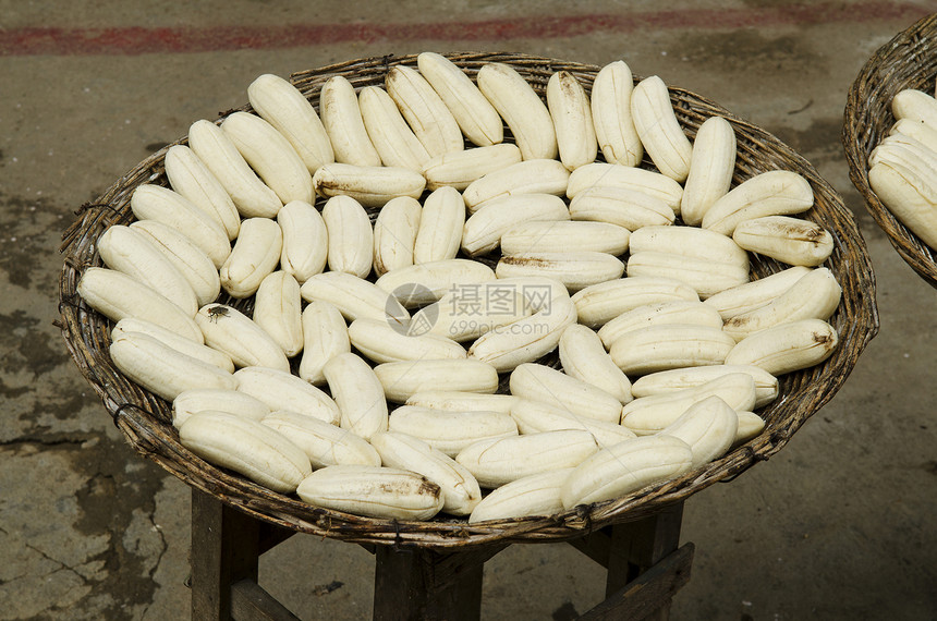香蕉在坎波迪亚干燥小吃水果食物图片