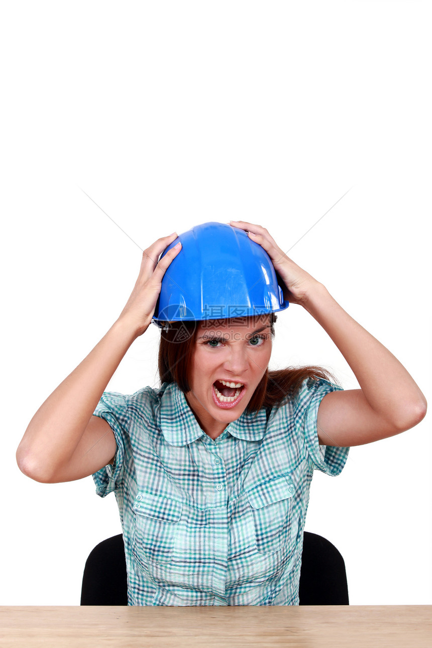 一位女性建筑工人 女建筑工人图片