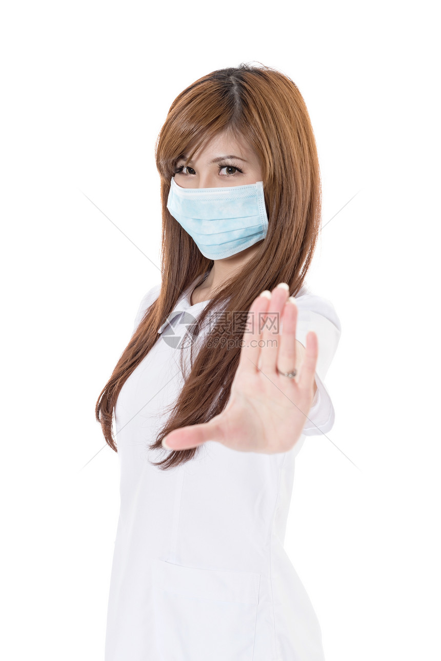 停止手势微笑卫生职业医院女性药品顾问护士保健手指图片