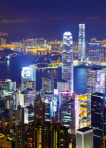 香港市风景办公楼商业金融市中心大楼建筑摩天大楼企业公司鸟瞰图背景图片