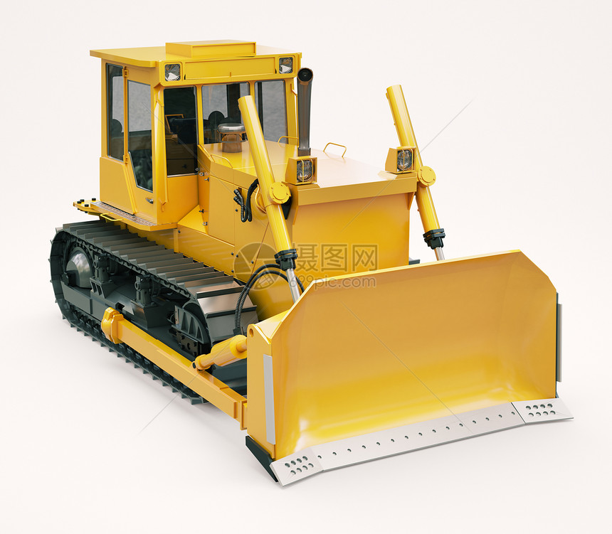 重型推土机推土车矿业机器林业橙子运输机械清理拖拉机建设卡车图片