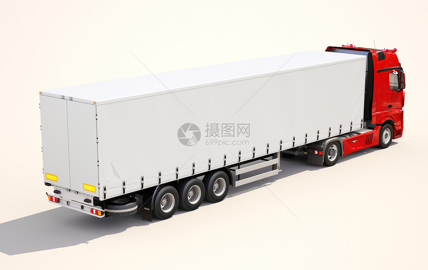 半拖车卡车货车原动机牵引船运运载车皮货运交通提单运输图片
