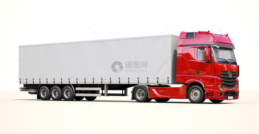 半拖车卡车交通过境送货货运运输提单拖运运输车皮车辆敞篷车图片