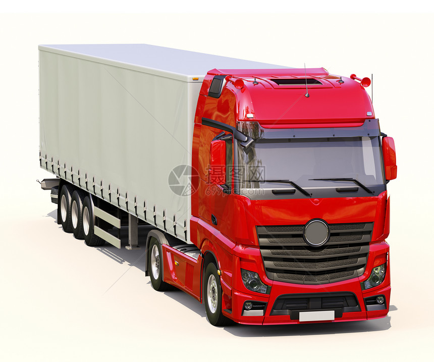 半拖车卡车钻机商业载体货运动力拖运送货商品车皮牵引图片