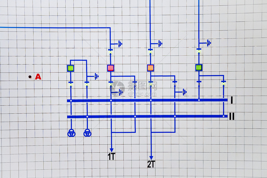 现代电力计划的一部分在控制室内力量电工不倒翁晶体管工厂建造电路网络电压安全图片