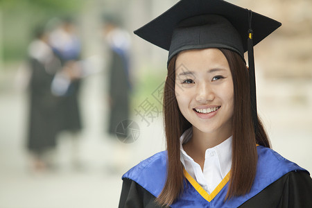 青年女子大学毕业生 肖像 近身中国高清图片素材