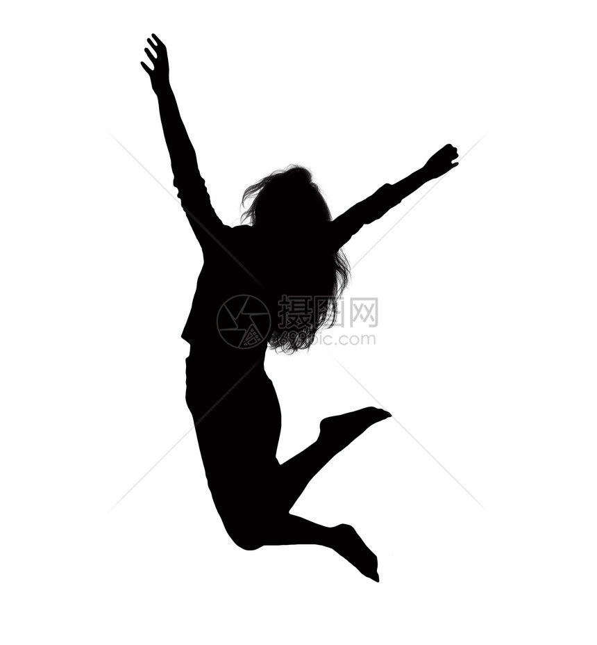 女商务人士在空中跳跃的幻觉彩色影棚幸福摄影乐趣活动图像庆典女性行动图片