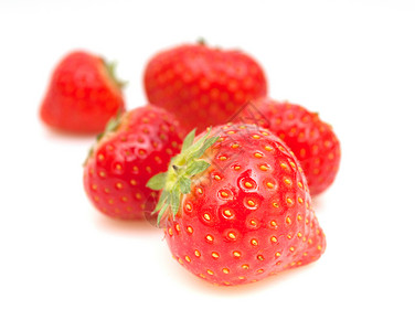 草莓浆果食物水果白色红色背景图片
