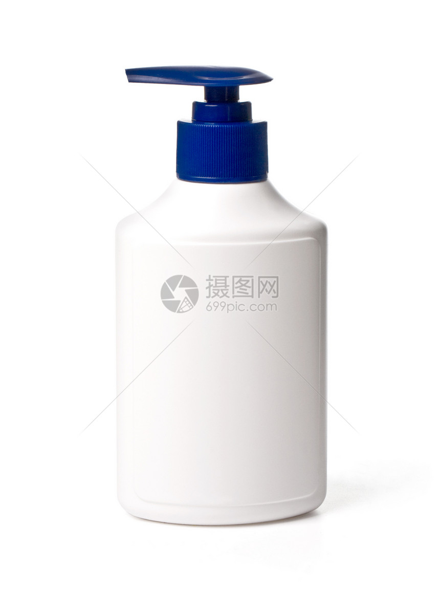 白色瓶子的紧闭液体管子剪裁化妆品回收饮料肥皂牛奶小路身体图片