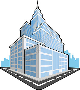办公大楼设施企业财产商业办公室城市总部职场住宅市中心背景图片