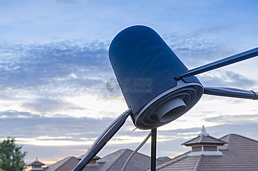用于电视的卫星信号波接收器Dish109广播车站通讯电波播送蓝色接待天文技术望远镜图片