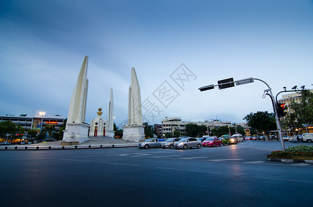 泰国曼谷的民主纪念碑(泰国曼谷)背景