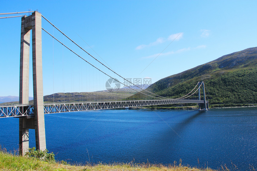 挪威Fjord桥上的桥梁图片