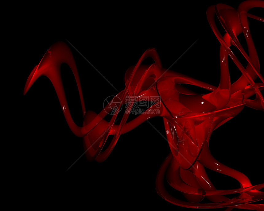 红色玻璃抽象图片