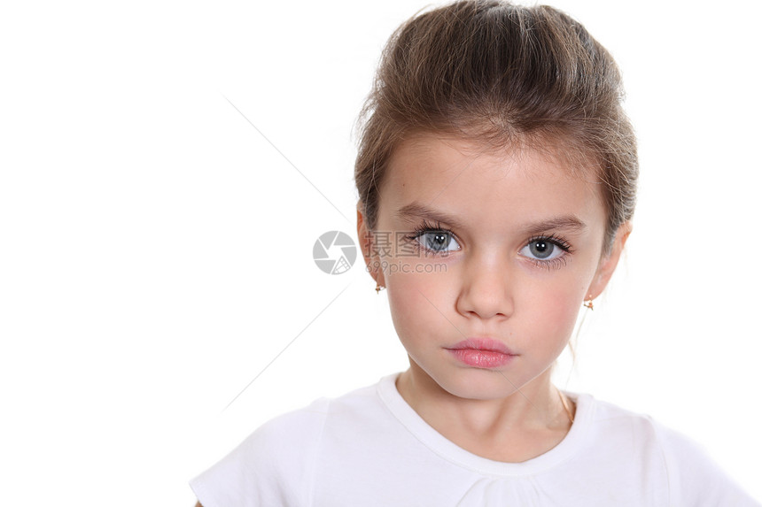 漂亮小女孩的肖像女孩女儿眼睛童年孩子女性生活头发图片