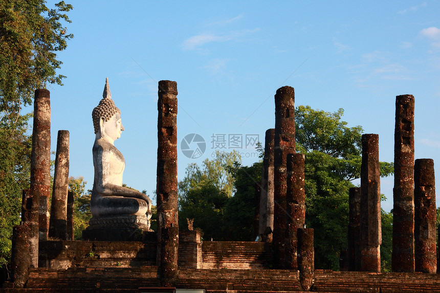 佛佛形象寺庙橙子佛教徒雕像石头文化宗教公园旅行柱子图片