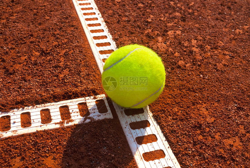 网球球个人健身条纹背景运动土地黄色法庭红色图片