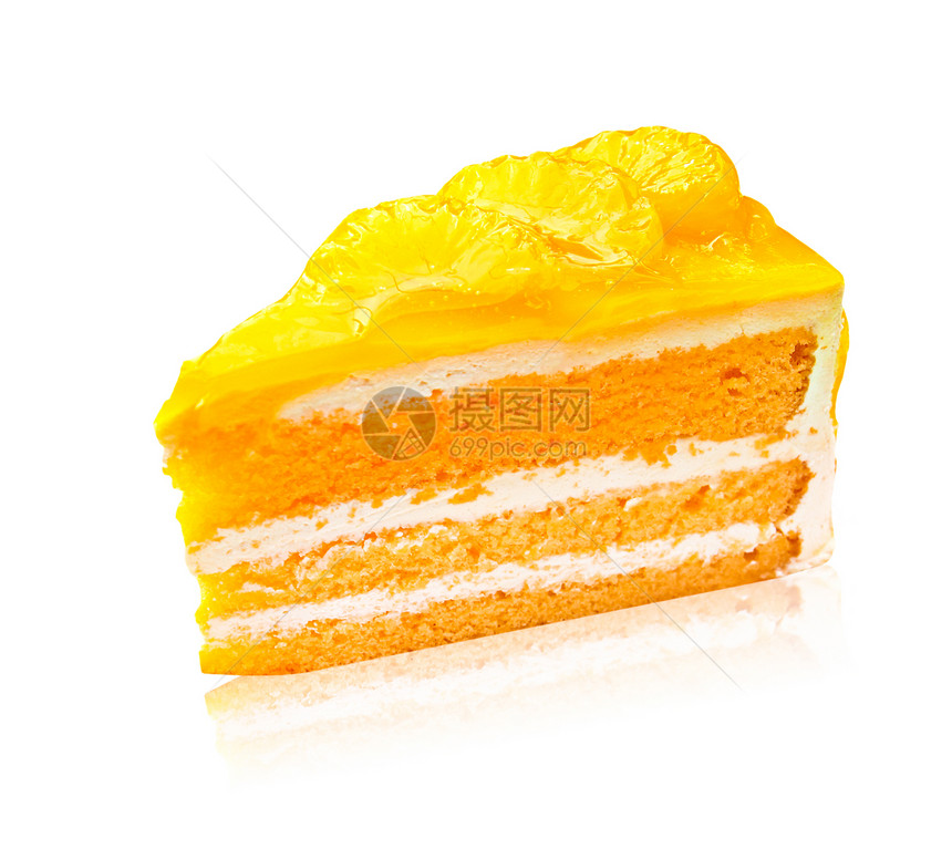 橙色蛋糕白色橙子奶油面包美食黄色食物水果甜点餐厅图片