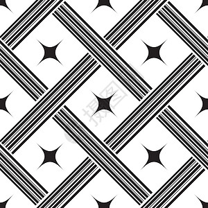 带方形的无缝模式 矢量说明白色正方形黑色线条网络墙纸背景图片