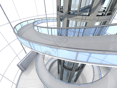未来建筑结构火车窗户天空大堂大厅电梯房子小说科幻科学背景图片