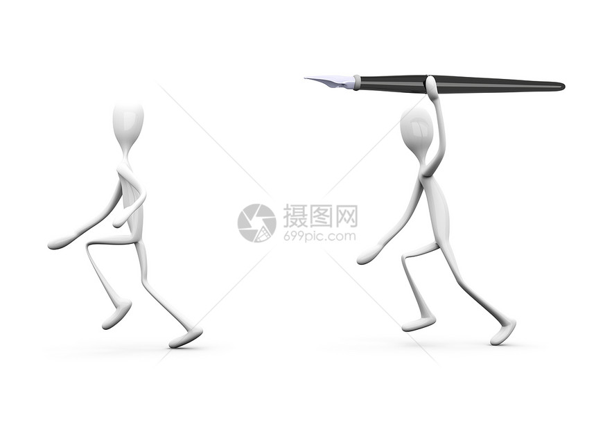 客户亨廷卡通片跑步公司销售承包商合同喷泉香椿墨水铅笔图片
