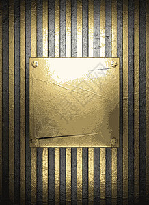 金金背景反射风格框架艺术插图边界装饰品黄色抛光金属背景图片