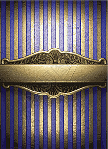 金蓝背景的金色背景风格金属框架装饰品奢华蓝色抛光装饰金子插图背景图片