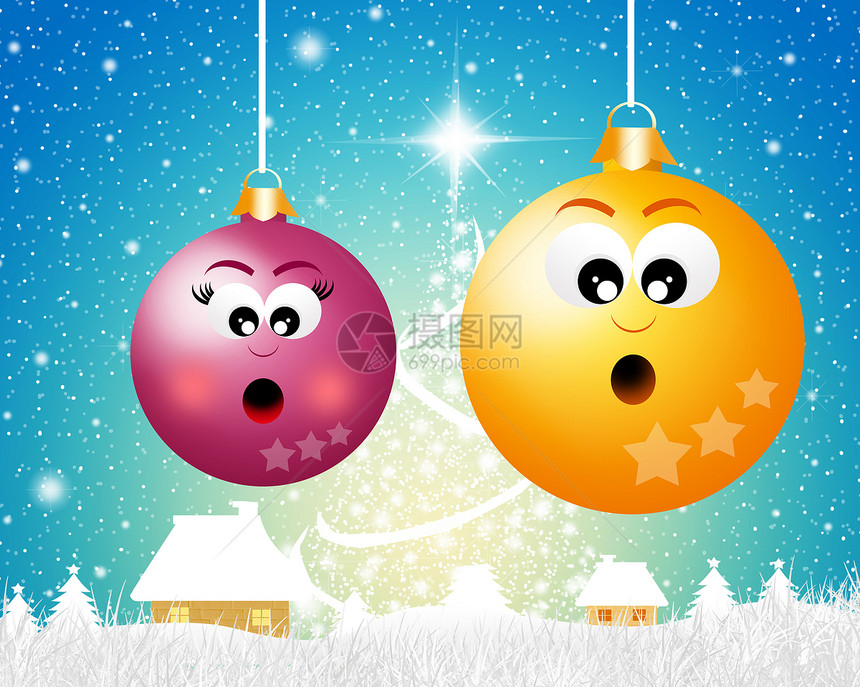 圣诞球持有者水晶球惊喜插图庆典丝带礼物水晶装饰风格图片