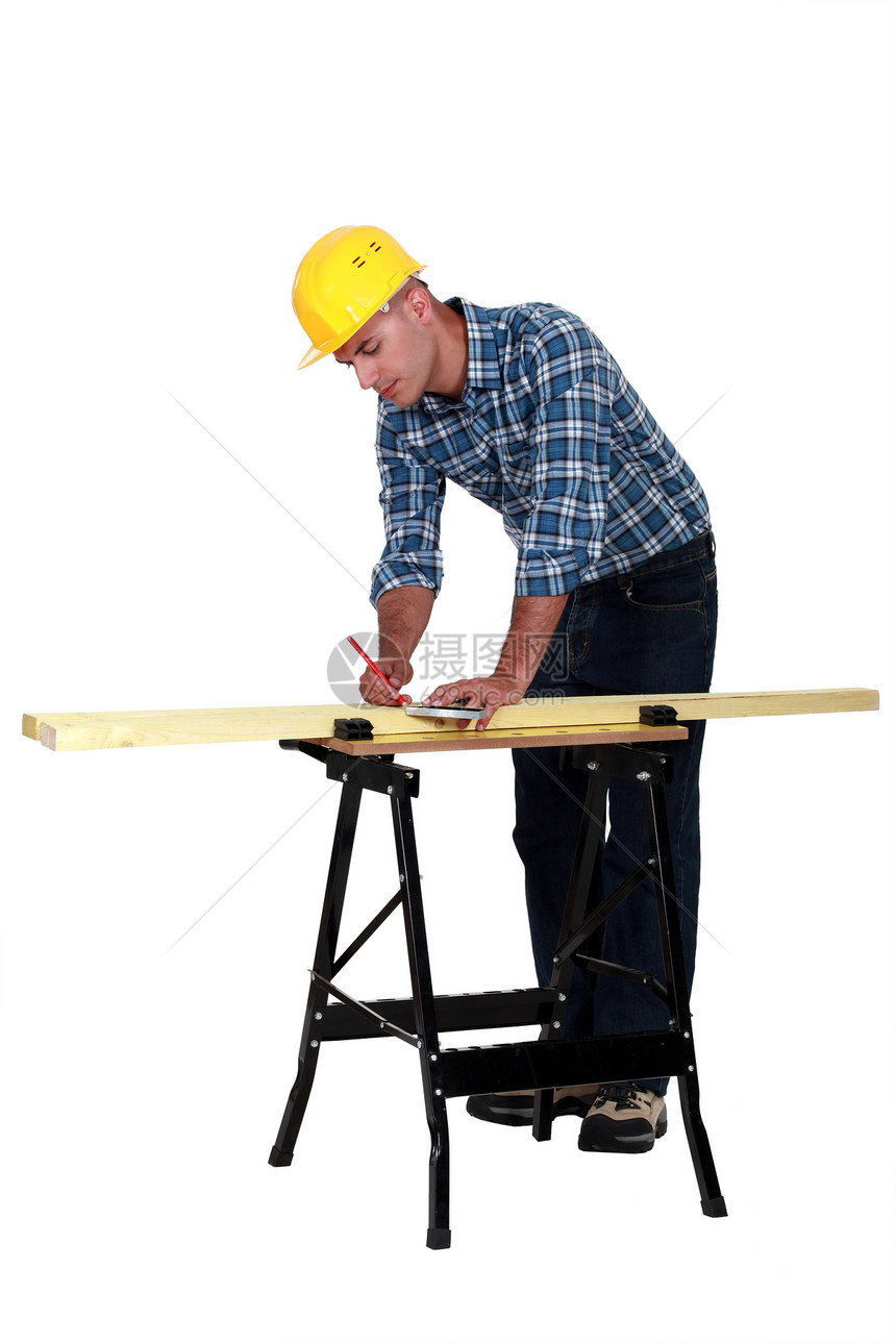 测量木合物的木板高度店铺木头头盔袖子餐具丝带工作铅笔拖车图片