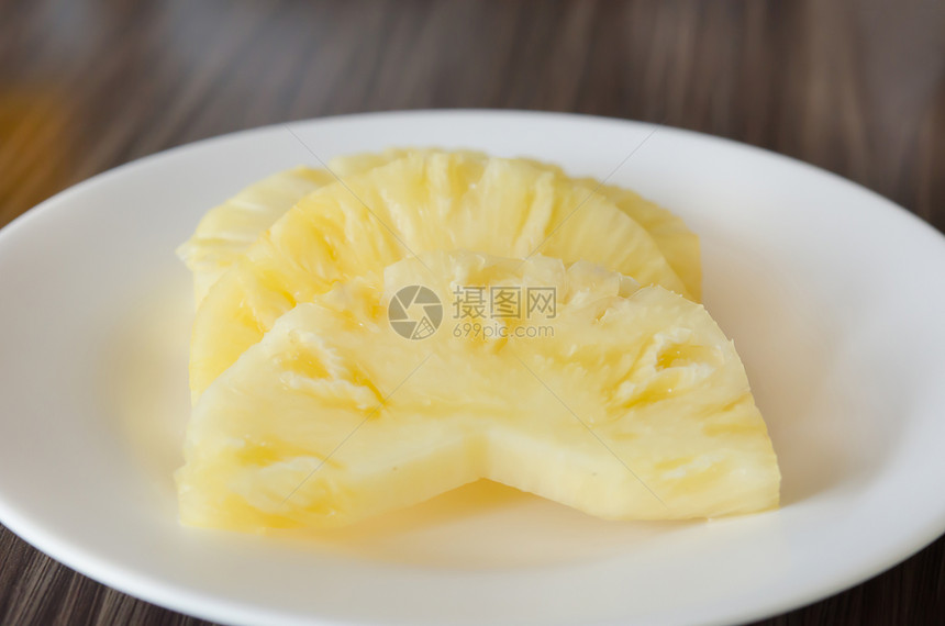 菠萝白色黄色盘子营养食物水果图片