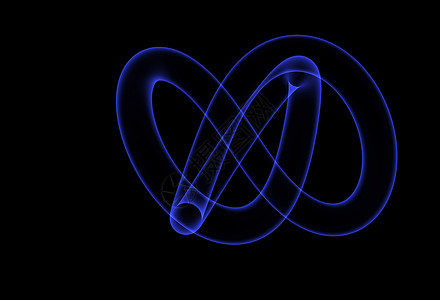 圆环结插图数学形状符号x光三物蓝色环形背景图片