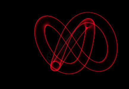 圆环结x光形状红色符号三物插图环形数学背景图片