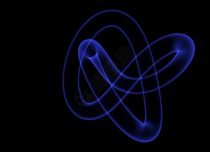 圆环结环形插图三物形状蓝色x光数学符号背景图片