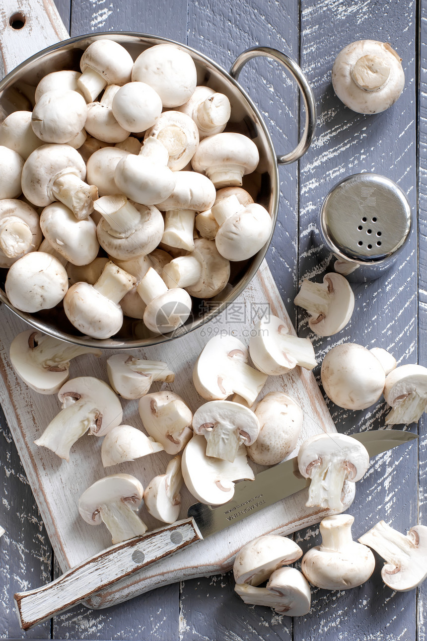 蘑菇烹饪蔬菜饮食美食食谱厨房桌子营养木头收成图片