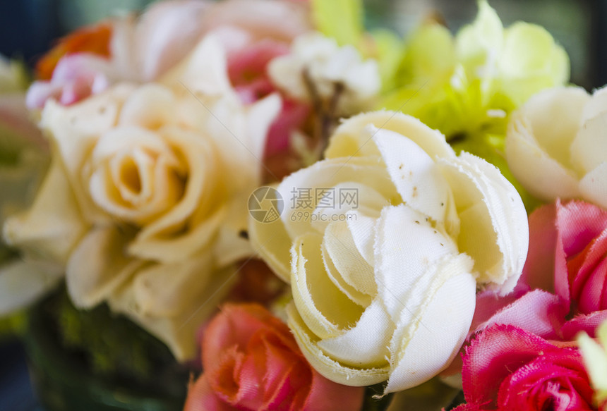 人工花花艺术纺织品花瓣装饰品玫瑰植物织物叶子风格花朵图片