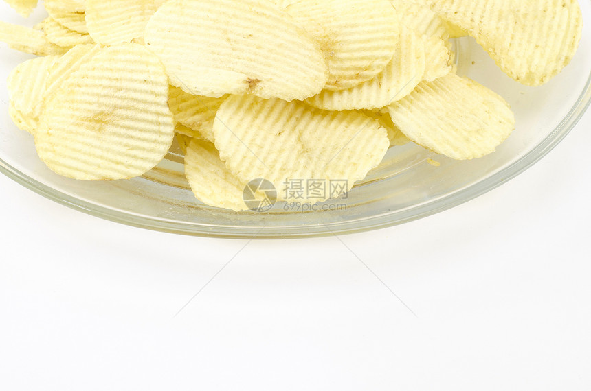 白上孤立的零食薯片芯片筹码育肥涟漪团体土豆午餐波纹胡椒饮食图片