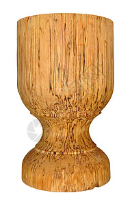 木制杯木头手工工艺木匠白色乡村高脚杯背景图片