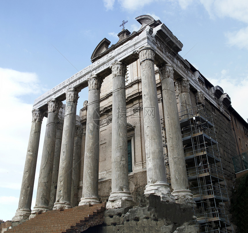 意大利罗马帕拉蒂诺废墟风景城市吸引力寺庙考古学建筑学旅行旅游历史历史性图片