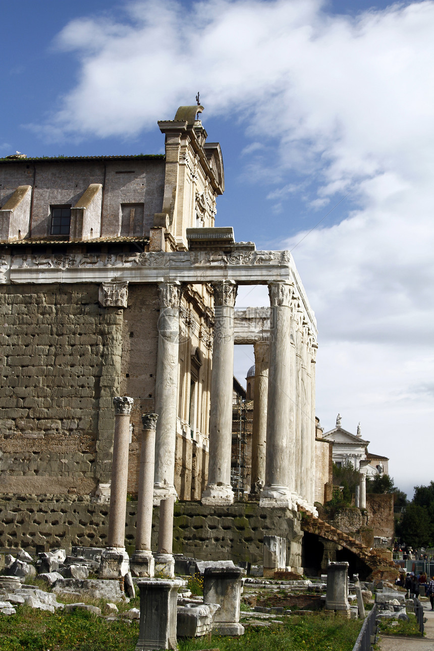 意大利罗马帕拉蒂诺废墟历史性地标历史寺庙城市吸引力帝国风景建筑学全景图片