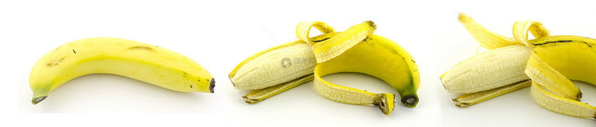 白底香蕉隔离带白底水果小吃金属热带饮食早餐营养食物艺术皮肤图片