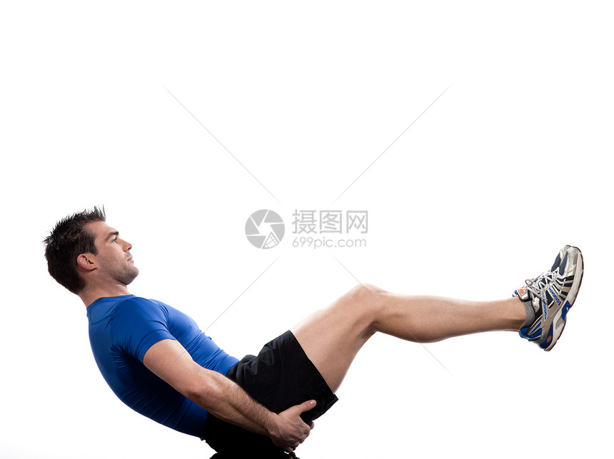 光阴船装瑜伽的假船姿势训练男人健身成年人有氧运动运动员锻炼冒充运动图片